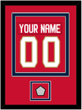 Florida Nameplate & Number (Back) Combined, With Stanley Cup Finals Patch - Home Red - Double Mat 2