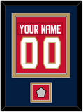 Florida Nameplate & Number (Back) Combined, With Stanley Cup Champions Patch - Home Red - Double Mat 3