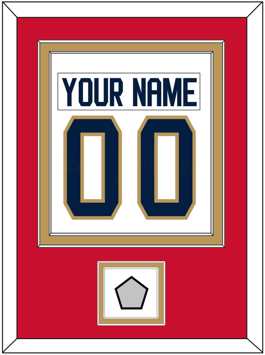 Florida Nameplate & Number (Back) Combined, With Stanley Cup Finals Patch - Road White - Signature Tier 2