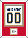 Florida Nameplate & Number (Back) Combined, With Stanley Cup Finals Patch - Road White - Double Mat 2
