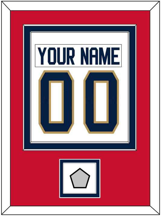 Florida Nameplate & Number (Back) Combined, With Stanley Cup Finals Patch - Road White - Signature Tier 3