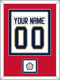 Florida Nameplate & Number (Back) Combined, With Stanley Cup Finals Patch - Road White - Double Mat 3