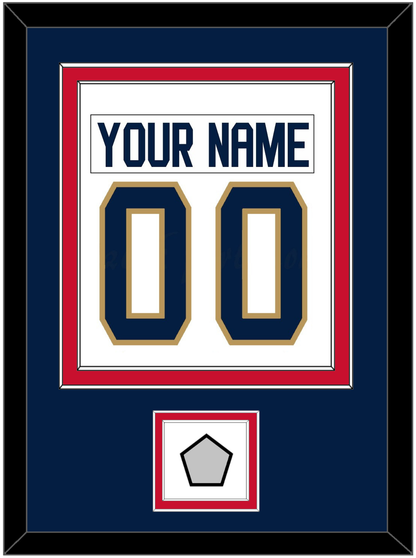 Florida Nameplate & Number (Back) Combined, With Stanley Cup Finals Patch - Road White - Signature Tier 4