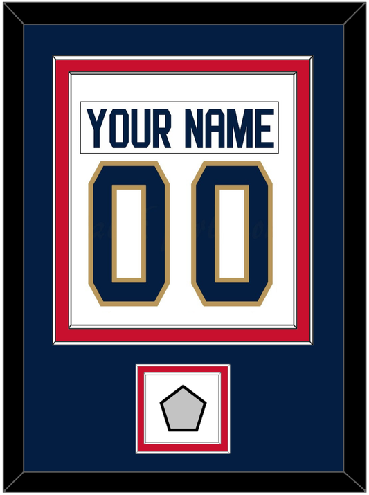 Florida Nameplate & Number (Back) Combined, With Stanley Cup Finals Patch - Road White - Signature Tier 4