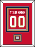 Florida Nameplate & Number (Back) Combined, With Stanley Cup Champions Patch - Home Red - Triple Mat 2