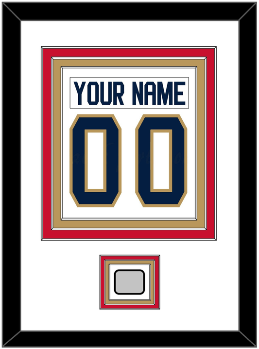 Florida Nameplate & Number (Back) Combined, With Stanley Cup Finals Patch - Road White - Premier Tier 1
