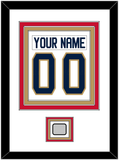 Florida Nameplate & Number (Back) Combined, With Stanley Cup Finals Patch - Road White - Triple Mat 1