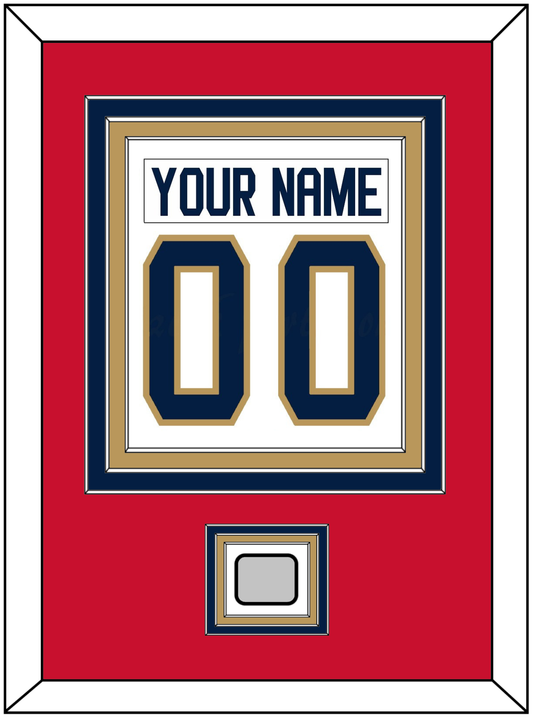 Florida Nameplate & Number (Back) Combined, With Stanley Cup Champions Patch - Road White - Premier Tier 3