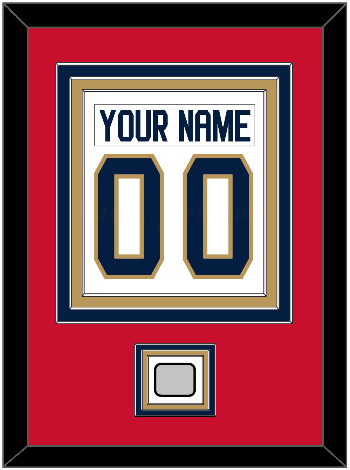 Florida Nameplate & Number (Back) Combined, With Stanley Cup Finals Patch - Road White - Premier Tier 3