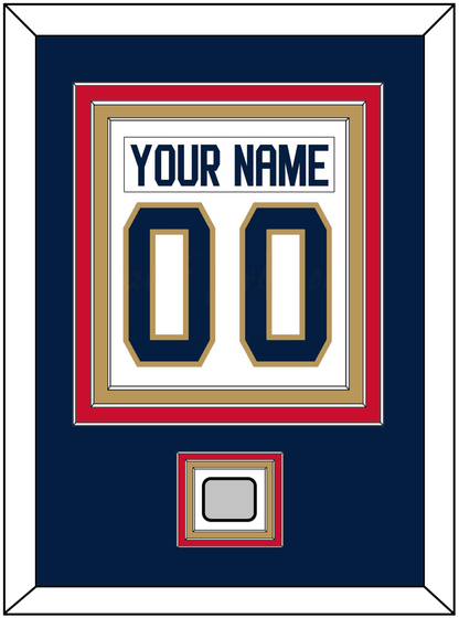 Florida Nameplate & Number (Back) Combined, With Stanley Cup Finals Patch - Road White - Premier Tier 4