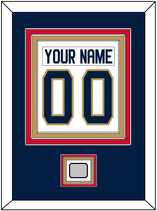 Florida Nameplate & Number (Back) Combined, With Stanley Cup Finals Patch - Road White - Premier Tier 4