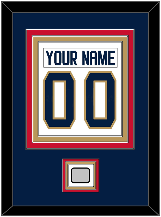 Florida Nameplate & Number (Back) Combined, With Stanley Cup Champions Patch - Road White - Premier Tier 4
