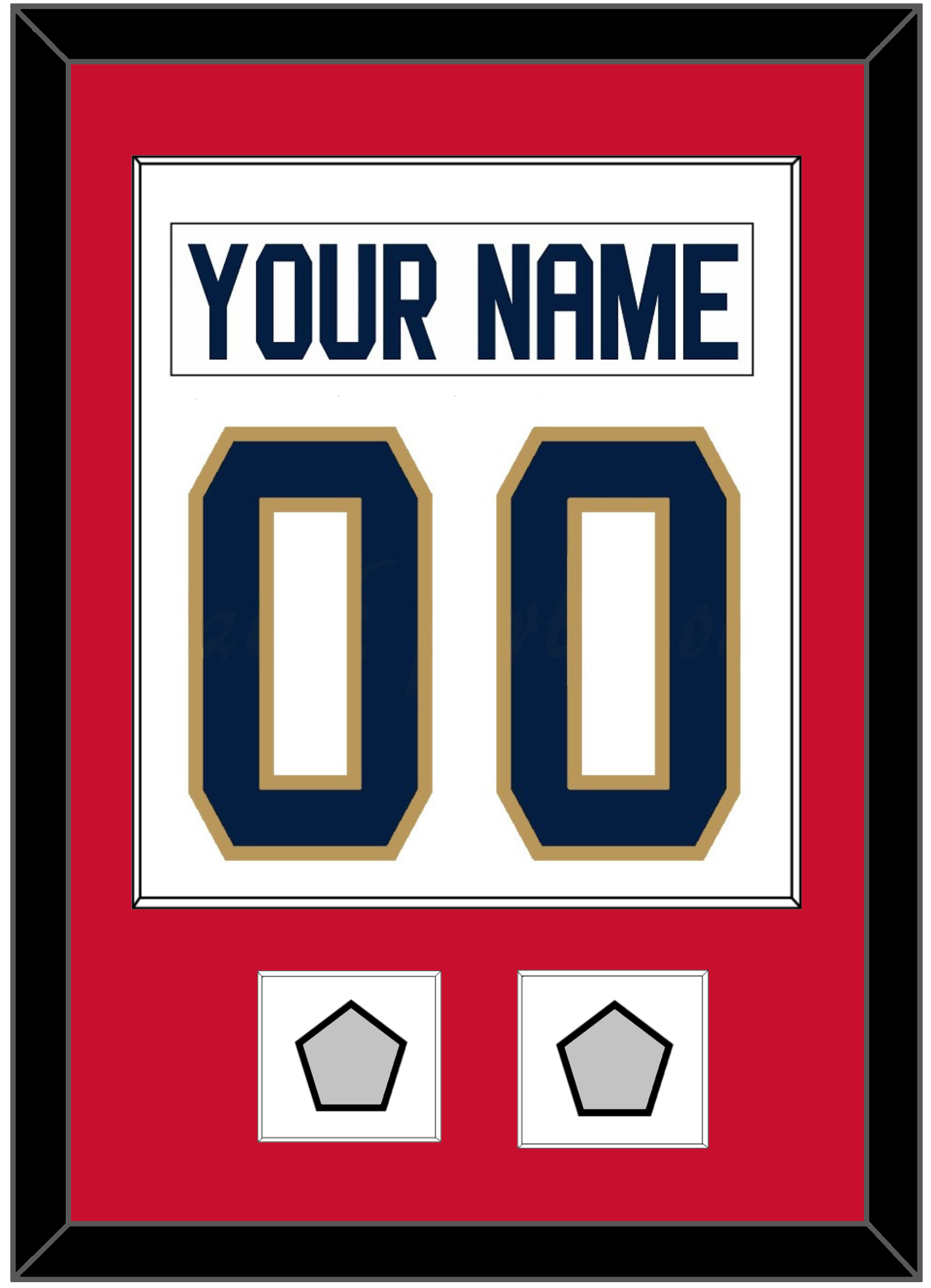 Florida Nameplate & Number (Back) Combined, With 2 Stanley Cup Champions Patches - Road White - Essential Tier 1