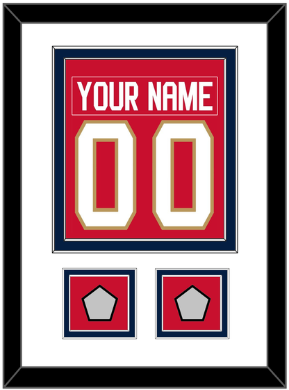 Florida Nameplate & Number (Back) Combined, With 2 Stanley Cup Champions Patches - Home Red - Signature Tier 1