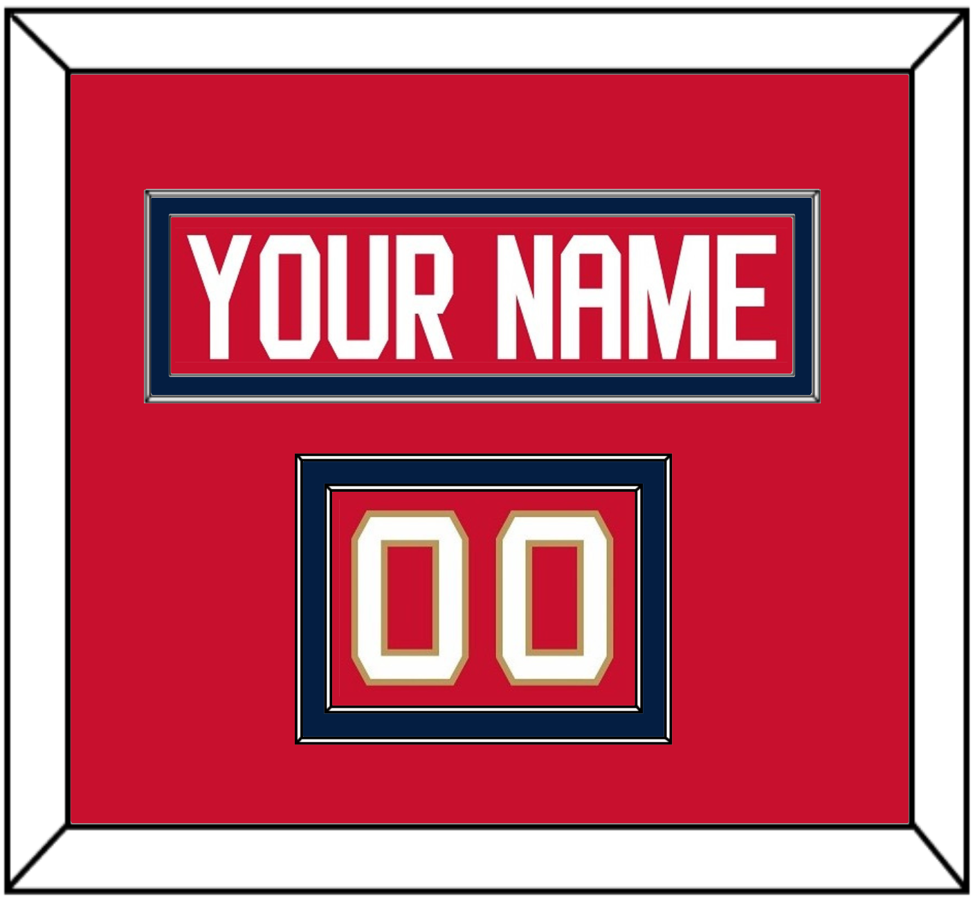 Florida Nameplate & Number (Shoulder) - Home Red (2016-2017) - Signature Tier 2