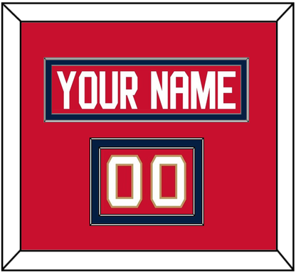 Florida Nameplate & Number (Shoulder) - Home Red (2016-2017) - Signature Tier 2
