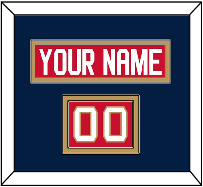 Florida Nameplate & Number (Shoulder) - Home Red (2016-2017) - Signature Tier 3