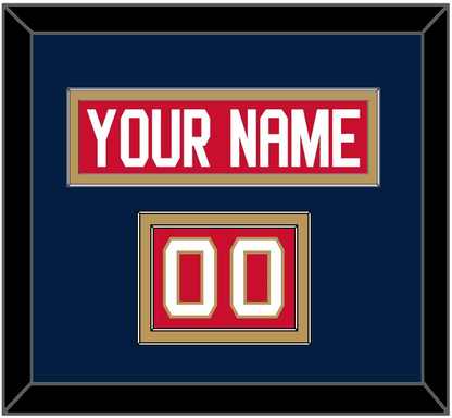 Florida Nameplate & Number (Shoulder) - Home Red (2016-2017) - Signature Tier 3