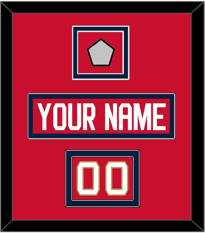 Florida Nameplate, Number (Shoulder) & Stanley Cup Finals Patch - Home Red - Signature Tier 2