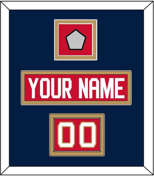 Florida Nameplate, Number (Shoulder) & Stanley Cup Finals Patch - Home Red - Signature Tier 3