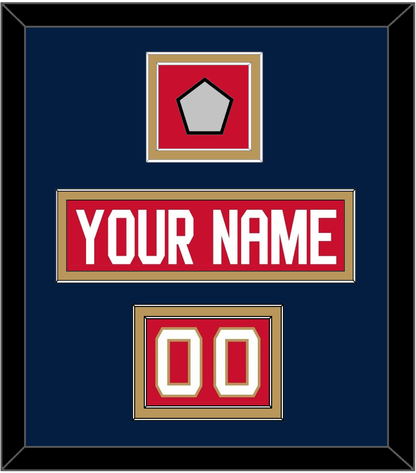 Florida Nameplate, Number (Shoulder) & Stanley Cup Finals Patch - Home Red - Signature Tier 3