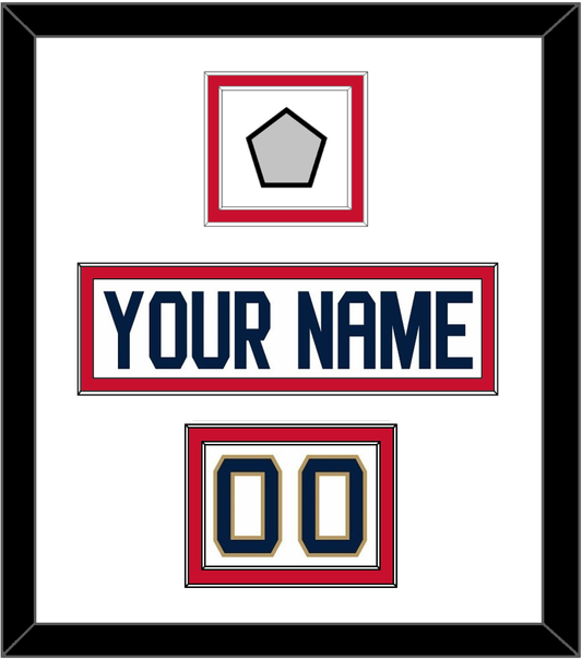 Florida Nameplate, Number (Shoulder) & Stanley Cup Finals Patch - Road White - Signature Tier 1