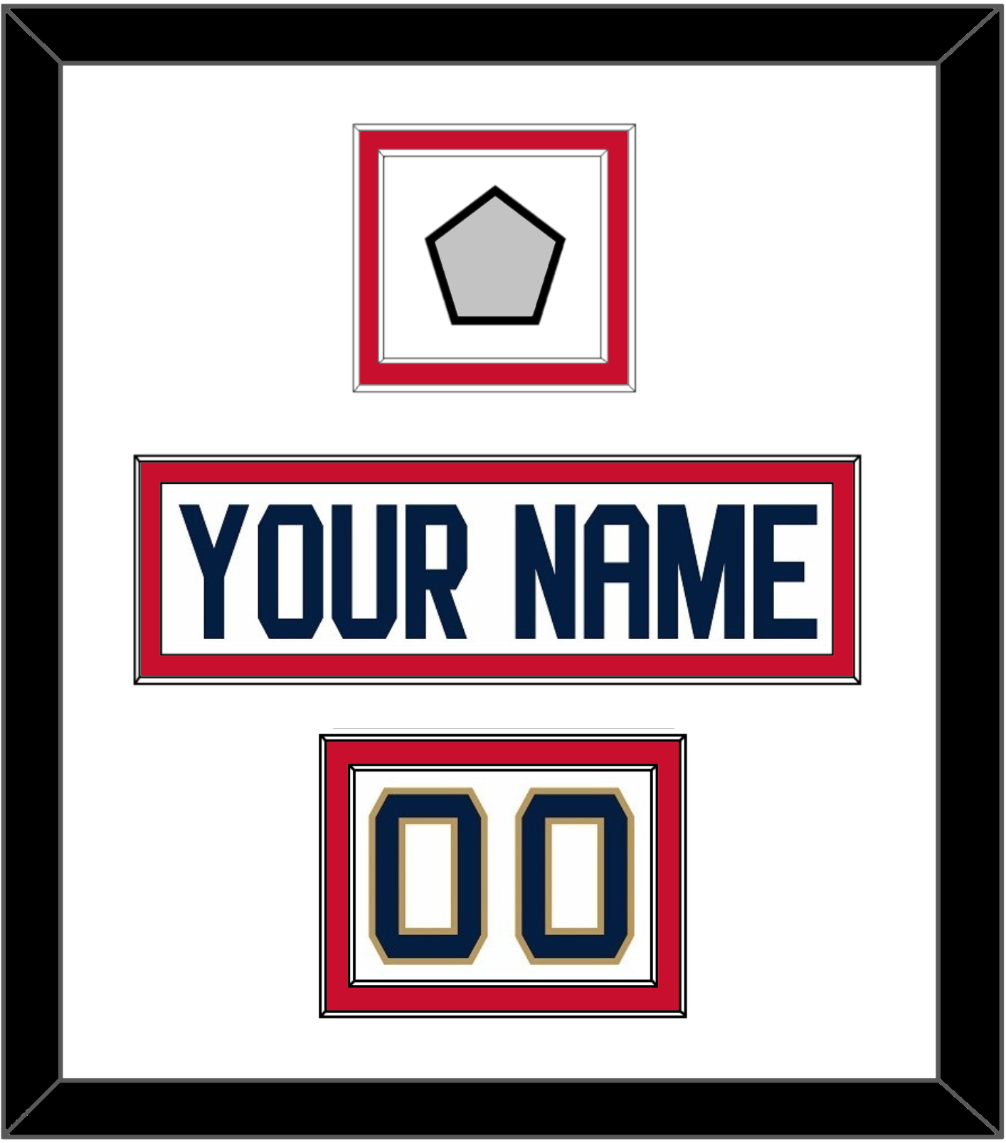 Florida Nameplate, Number (Shoulder) & Back 2 Back Stanley Cup Champions Patch - Road White - Signature Tier 1