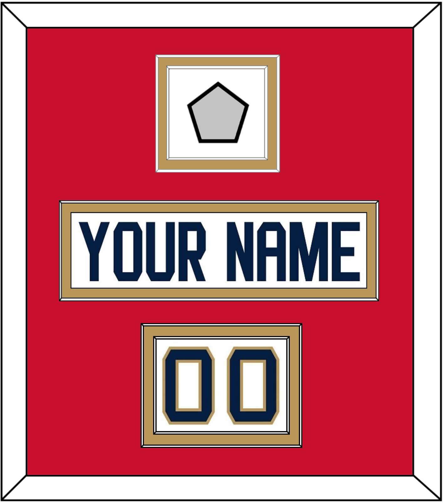 Florida Nameplate, Number (Shoulder) & Stanley Cup Finals Patch - Road White - Signature Tier 2