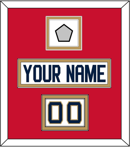 Florida Nameplate, Number (Shoulder) & Stanley Cup Champions Patch - Road White - Signature Tier 2