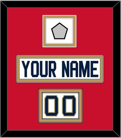 Florida Nameplate, Number (Shoulder) & Stanley Cup Champions Patch - Road White - Signature Tier 2