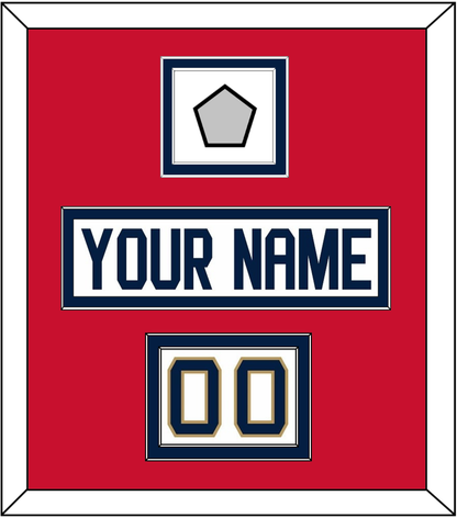 Florida Nameplate, Number (Shoulder) & Back 2 Back Stanley Cup Champions Patch - Road White - Signature Tier 3