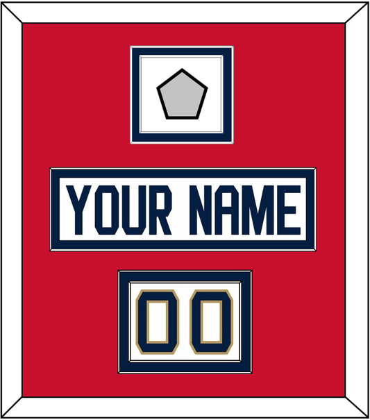 Florida Nameplate, Number (Shoulder) & Stanley Cup Champions Patch - Road White - Signature Tier 3