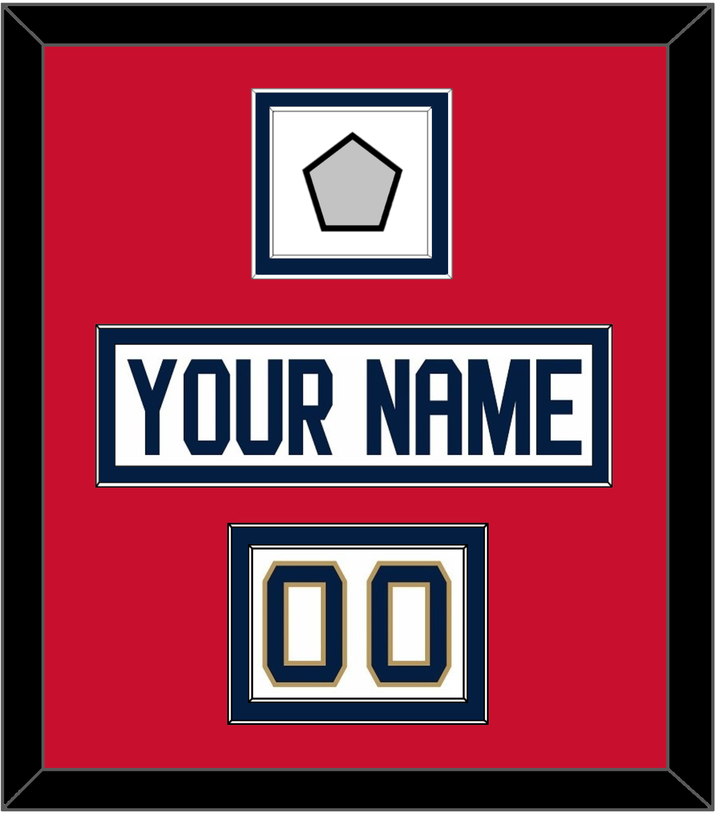Florida Nameplate, Number (Shoulder) & Stanley Cup Finals Patch - Road White - Signature Tier 3