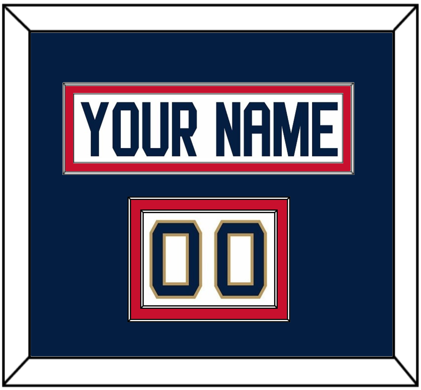 Florida Nameplate & Number (Shoulder) - Road White (2016-2017) - Signature Tier 4