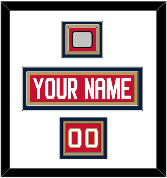 Florida Nameplate, Number (Shoulder) & Back 2 Back Stanley Cup Champions Patch - Home Red - Premier Tier 1