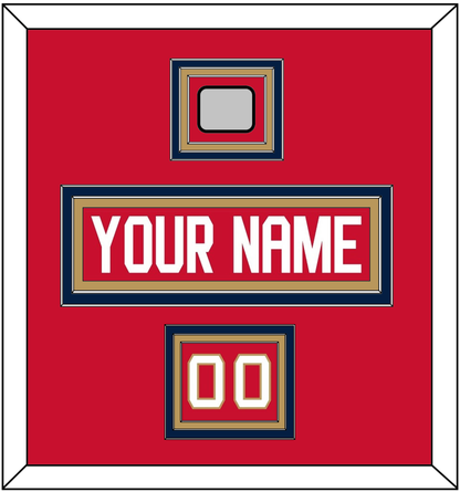 Florida Nameplate, Number (Shoulder) & Stanley Cup Champions Patch - Home Red - Premier Tier 2