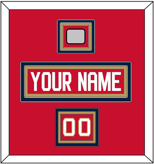 Florida Nameplate, Number (Shoulder) & Stanley Cup Champions Patch - Home Red - Premier Tier 2