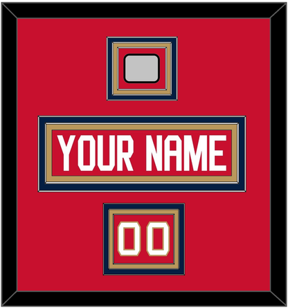 Florida Nameplate, Number (Shoulder) & Stanley Cup Champions Patch - Home Red - Premier Tier 2