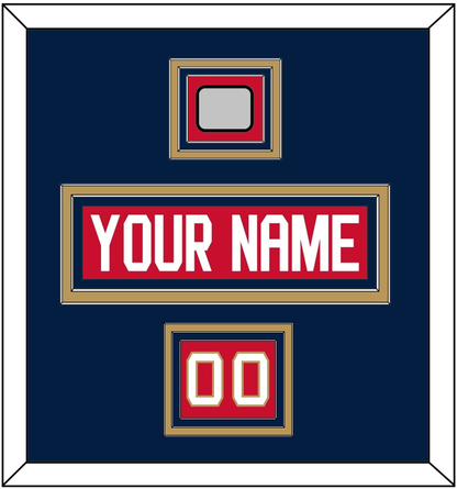 Florida Nameplate, Number (Shoulder) & Stanley Cup Finals Patch - Home Red - Premier Tier 3