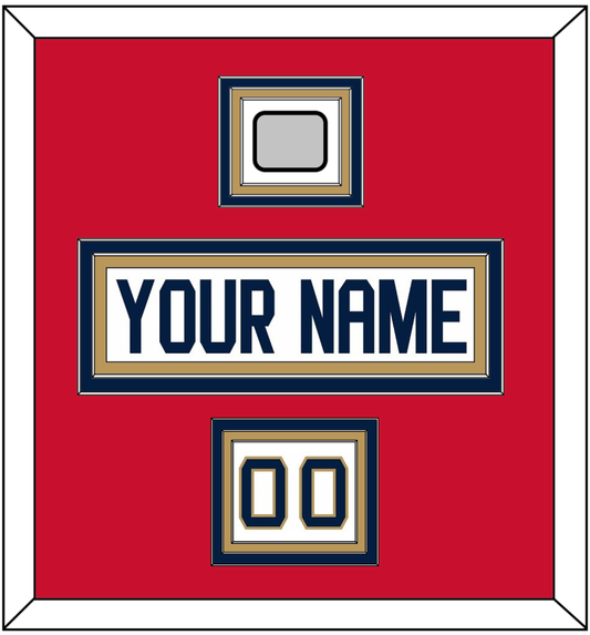 Florida Nameplate, Number (Shoulder) & Stanley Cup Champions Patch - Road White - Premier Tier 3