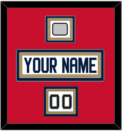 Florida Nameplate, Number (Shoulder) & Back 2 Back Stanley Cup Champions Patch - Road White - Premier Tier 3