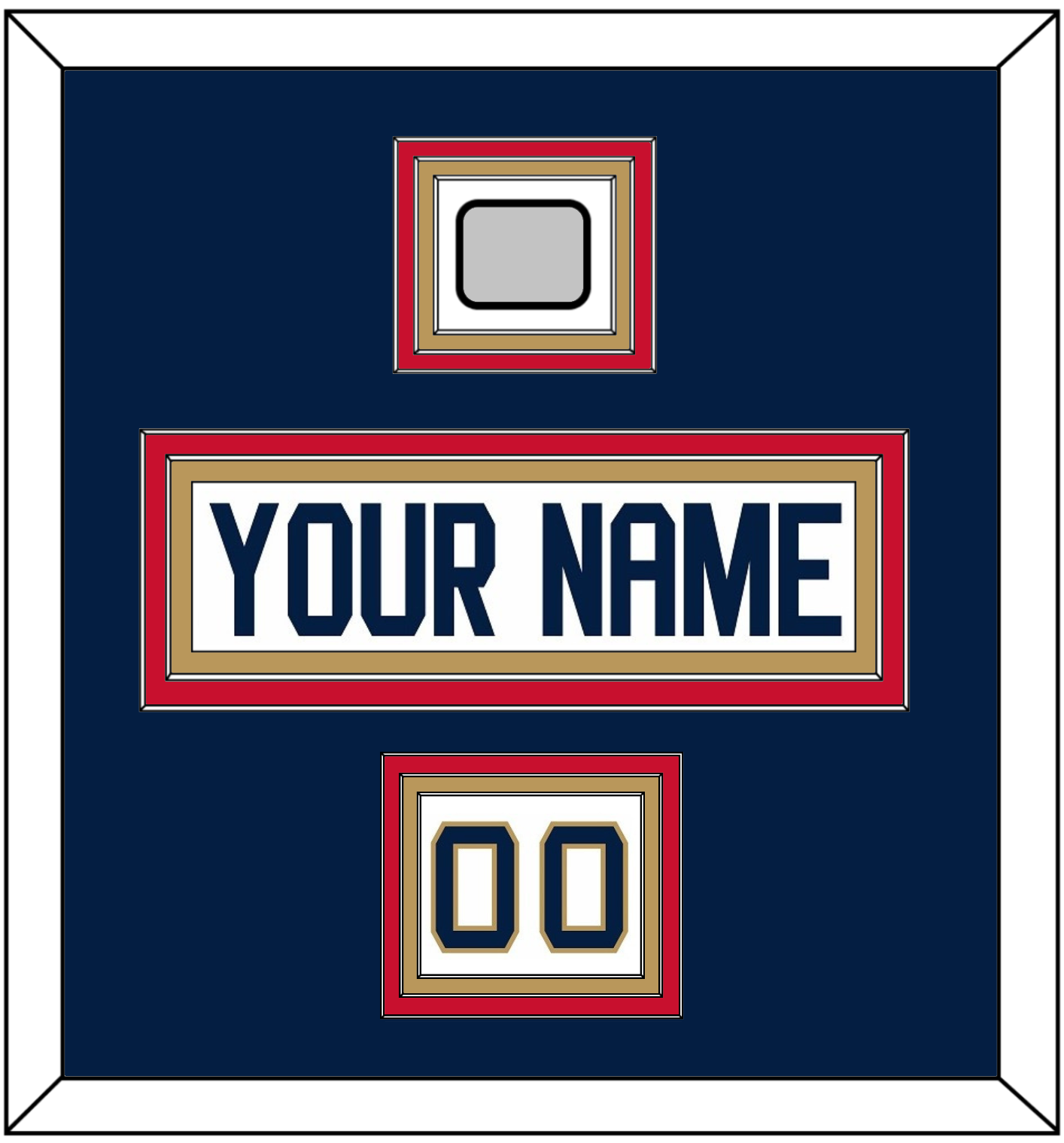 Florida Nameplate, Number (Shoulder) & Stanley Cup Finals Patch - Road White - Premier Tier 4