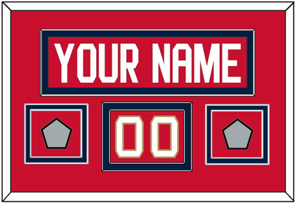 Florida Nameplate, Number (Shoulder) & 2 Stanley Cup Finals Patches - Home Red - Signature Tier 2
