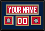 Florida Nameplate, Number (Shoulder) & 2 Stanley Cup Finals Patches - Home Red - Double Mat 3