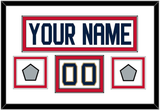 Florida Nameplate, Number (Shoulder) & 2 Stanley Cup Finals Patches - Road White - Double Mat 1