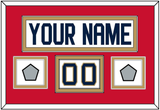 Florida Nameplate, Number (Shoulder) & 2 Stanley Cup Champions Patches - Road White - Double Mat 2