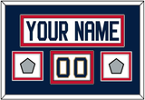 Florida Nameplate, Number (Shoulder) & 2 Stanley Cup Champions Patches - Road White - Double Mat 3