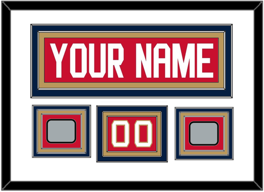 Florida Nameplate, Number (Shoulder) & 2 Stanley Cup Finals Patches - Home Red - Premier Tier 1