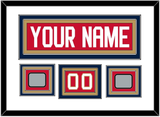 Florida Nameplate, Number (Shoulder) & 2 Stanley Cup Finals Patches - Home Red - Triple Mat 1
