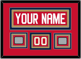 Florida Nameplate, Number (Shoulder) & 2 Stanley Cup Champions Patches - Home Red - Triple Mat 2